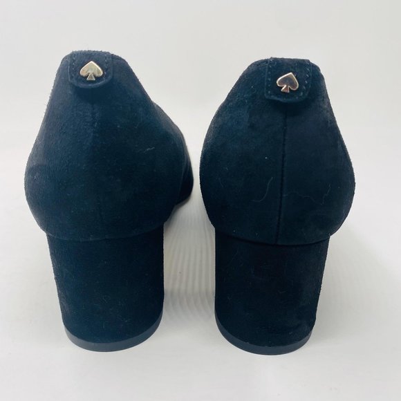 Kate Spade Mindi Yasmin Heel 9.5 Black Suede - Picture 4 of 11